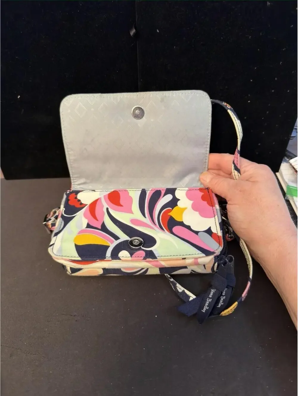 Vera Bradley 3 IN 1 Purse Wristlet Wallet ADJUSTABLE Strap - Picture 2 of 3